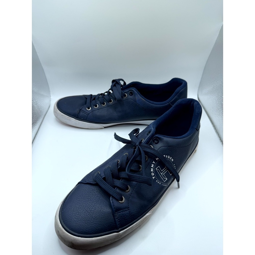 Tommy Hilfiger TMPARINO-C Men 11 Sneaker Navy Blue Leather Logo Casual‎ Shoes